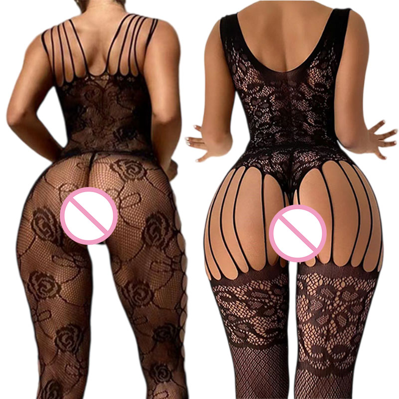 Black Crotchless Soft Stretch  - Fishnet Stocking Women review and price